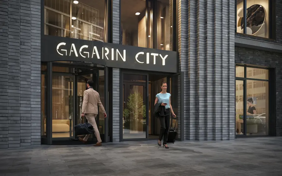 Главный вход в апарт-отель Gagarin City