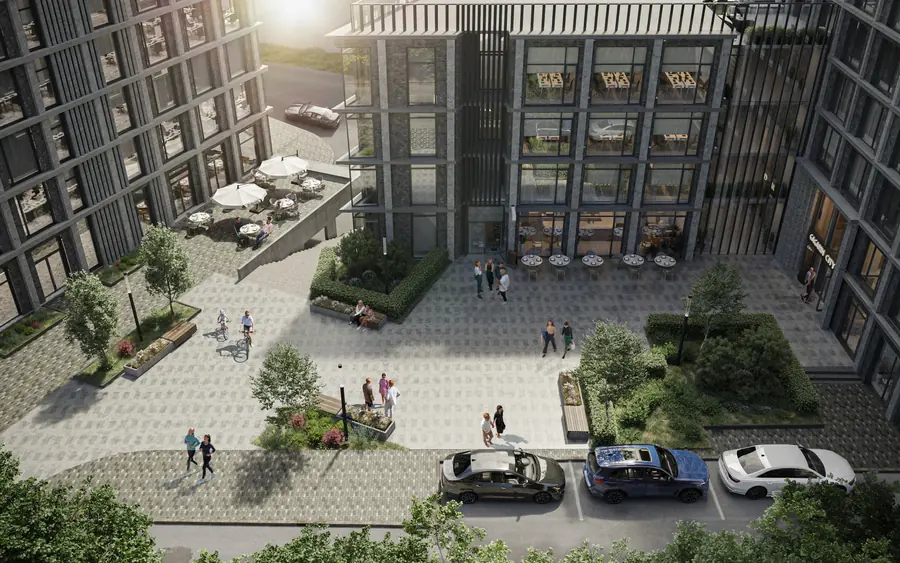 Плаза и благоустройство Gagarin City с высоты
